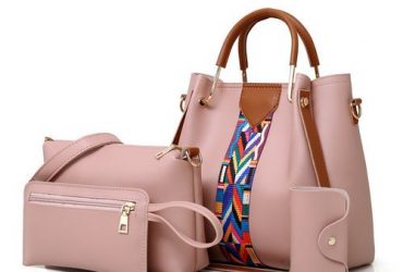 4 In 1 Set Handbags Single Shoulder Messenger Bag-Pink