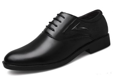Hadishah Mens Fashion Leather Formal Business Dress Shoes -Black