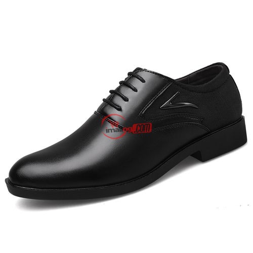 Hadishah Mens Fashion Leather Formal Business Dress Shoes -Black