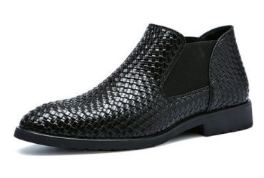 Hand-Woven Martin Boots-C75Black