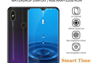 Leagoo M13 6.1" 4GB RAM+32GB ROM Quad Core Fingerprint Face Dual SIM Waterdrop Smartphone Mobile Phone