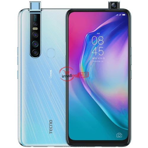 Tecno Camon 15 Premier (CD8J) 6.6" Fullview, 64MP Quad Rear + 32MP Pop-Up Camera, 6GB RAM+128GB ROM, Android Q(10), 4G – White