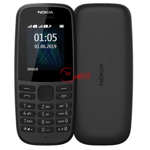 Nokia 105,(2019)4th Edition Single Sim, 1.77 Display, Led Torch, Radio Black