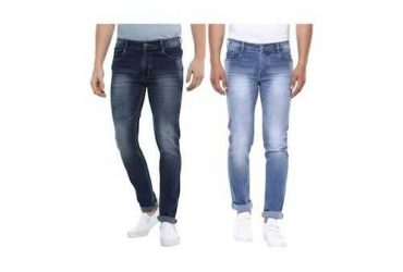 Men's 2 In One Stone Blue Jeans &White Stone Blue Jeans