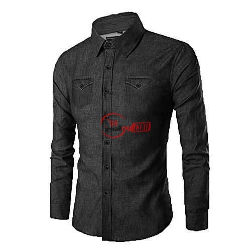 Unique Double Denim Shirts Black