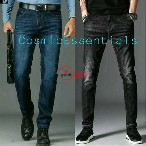 Two Pieces STOCK Jeans For Men – Dark Blue + Mixed Black