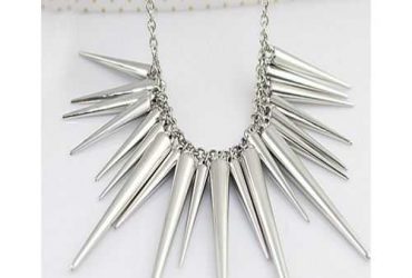 Spike Punk Necklace – Silver