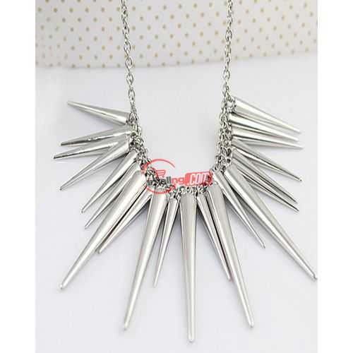 Spike Punk Necklace – Silver