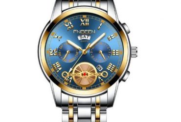 Fngeen Double Calendar Business Waterproof Quartz Men's Watch