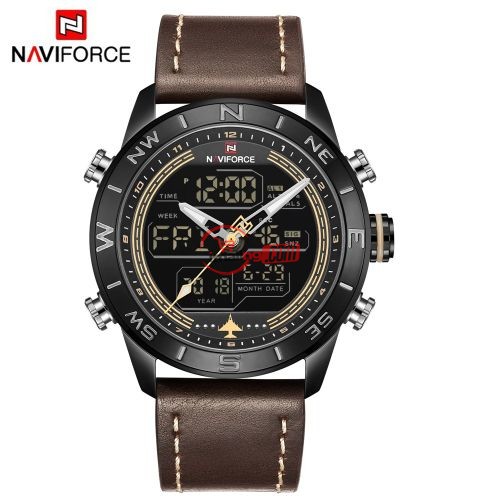 Naviforce Top Luxury Watch Famous Sports Men Dual Display Watches Waterproof Wristwatch For Male NF9144