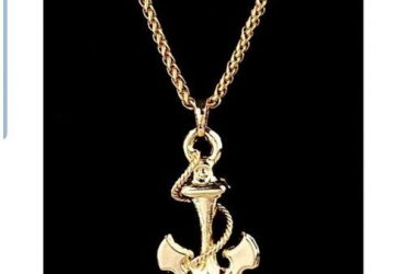 Gold & Silver Necklace And Anchor Pendant