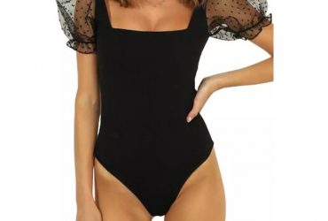 Bodysuit With Mesh Sleeves