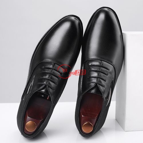 Hadishah Mens Fashion Leather Formal Business Dress Shoes -Black