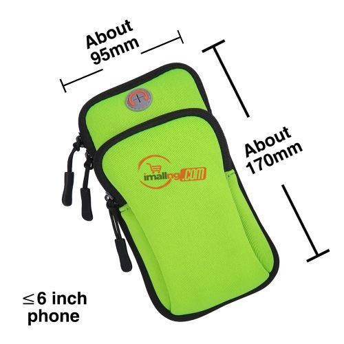 Double Pocket Waterproof Neoprene Arm Bag Armband For Outdoor Sport