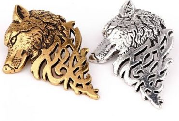 Vintage Gold Silver Brooches For Women Men Lapel Pin Wolf Collar Jewelry Fashion Brooch Pins