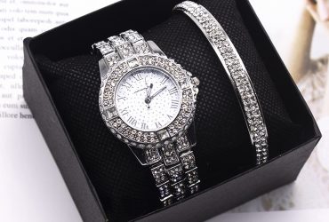 Brand new silver (crystal) unisex wristwatch.