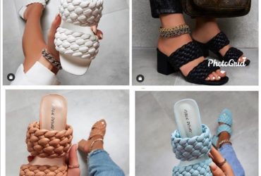 Knitted cover heels sliipers