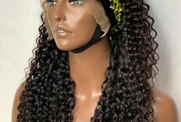 24" human hair full curls wig