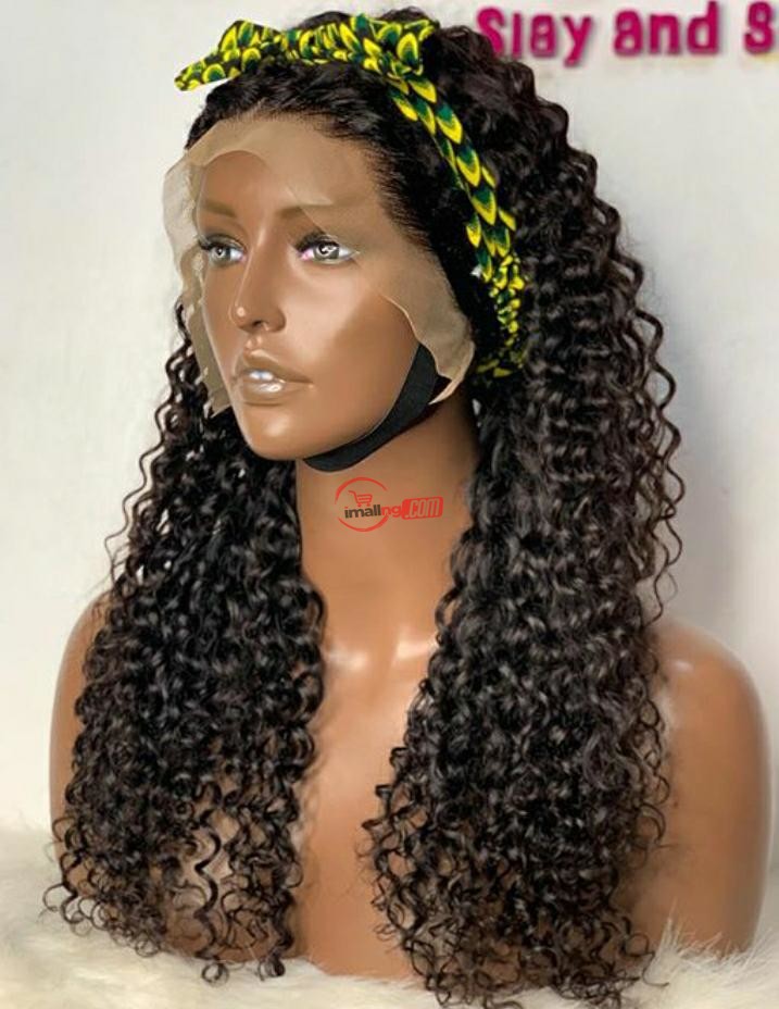 24" human hair full curls wig