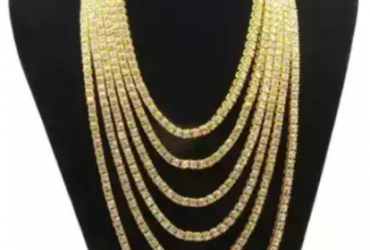 Hip Hop Full Rhinestones Necklace Chain