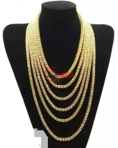 Hip Hop Full Rhinestones Necklace Chain