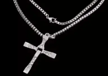 Celebrity Crystal Jesus Cross Pendant & Necklace