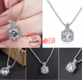 Shinning Necklace Chain With Diamond Stone Pendant