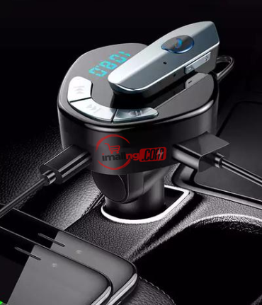 Car FM Transmitter Bluetooth Player With Bluetooth Headset