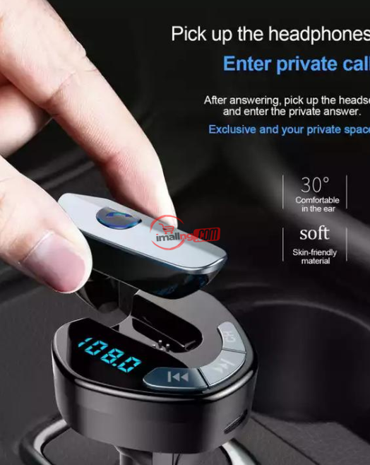 Car FM Transmitter Bluetooth Player With Bluetooth Headset