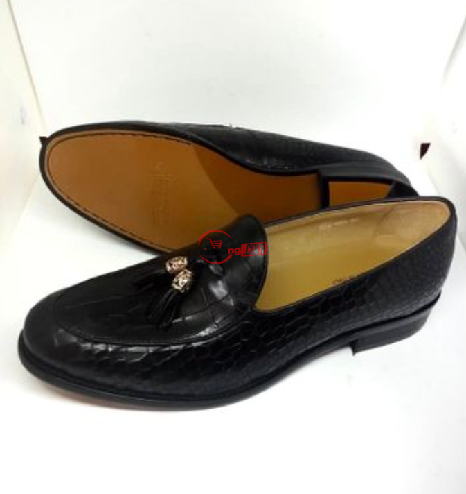 Men's Loafers Shoe With Tassels – Black