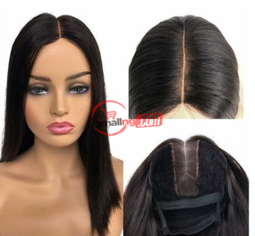 Medium Long Hair Straight Wig-Black