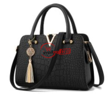 Ladies Handbag (Leather) – Black