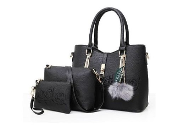 Quality Handbag( Leather) 3 sets Black