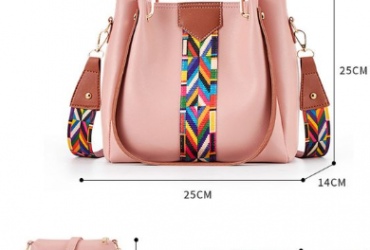 Four Set Handbags Ladies Shoulder Bags Women Tote bags pink