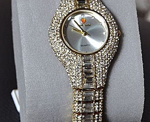 Silver And Gold Female Wrist Watch