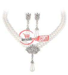 Fashion Jewelry Radiant And Lovely Earning Jewellery Set – Silver