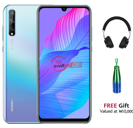 Huawei Y8p 6.3-Inch OLED (6GB,128GB)16MP Selfie,48+8+2MP Rear Camera, 4000 MAh 4G-B.Crystal (+Free Headset & Thermos)