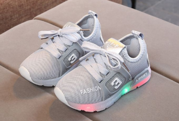 Children Luminescent Sneakers LED Lighting Shoes -Grey