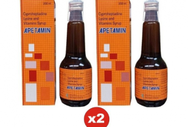 Apetamin Weight Gain Syrup 2pcs X 200ml (Vitamins Syrup)
