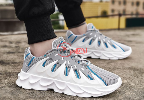 Men Running Shoes Fashion Sneakers Lace Up White