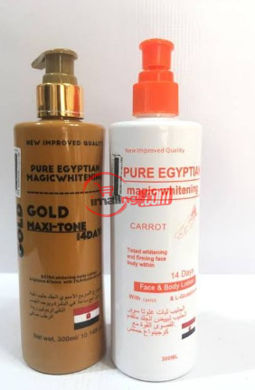 Pure Egyptian Gold Maxitone & Magic Whitening Carrot Lotion