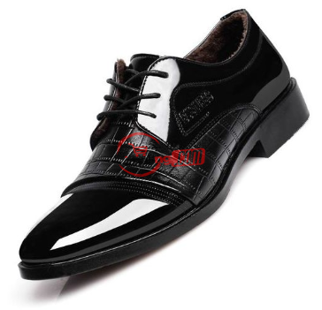 Men's Sleek Leather Lace-up Formal Shoes – Black