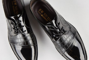 Men's Sleek Leather Lace-up Formal Shoes – Black