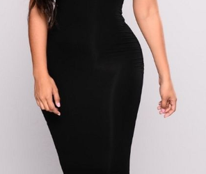 Sleeveless Body con/ Pencil Dress – Black