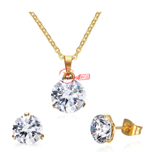 Simple Stainless Steel Gold Jewelry Sets For Women