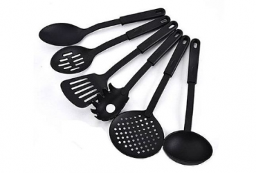 Non Stick Cooking Spoon Cookware – Set Of 6 – Black
