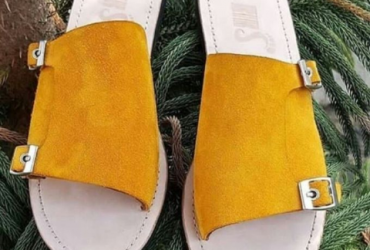 Palm NICE YELLOW Leather Slippers