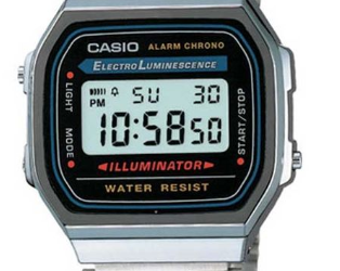 Casio A168W-1 Men's Stainless Classic Steel Wrist Watch – Silver