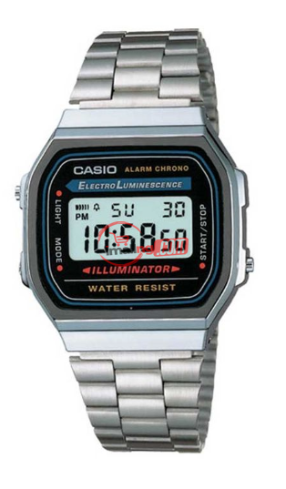 Casio A168W-1 Men's Stainless Classic Steel Wrist Watch – Silver