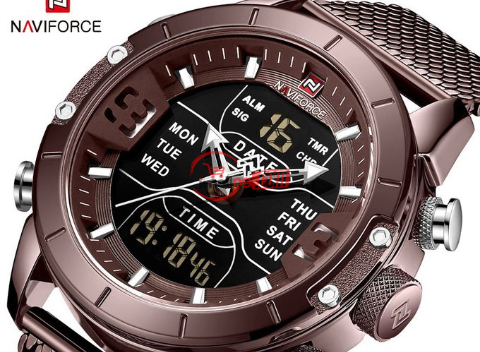 Luxury Brand Watch Fashion Sports Men Quartz Watches Digital Dual Display Wristwatch Male NF9153